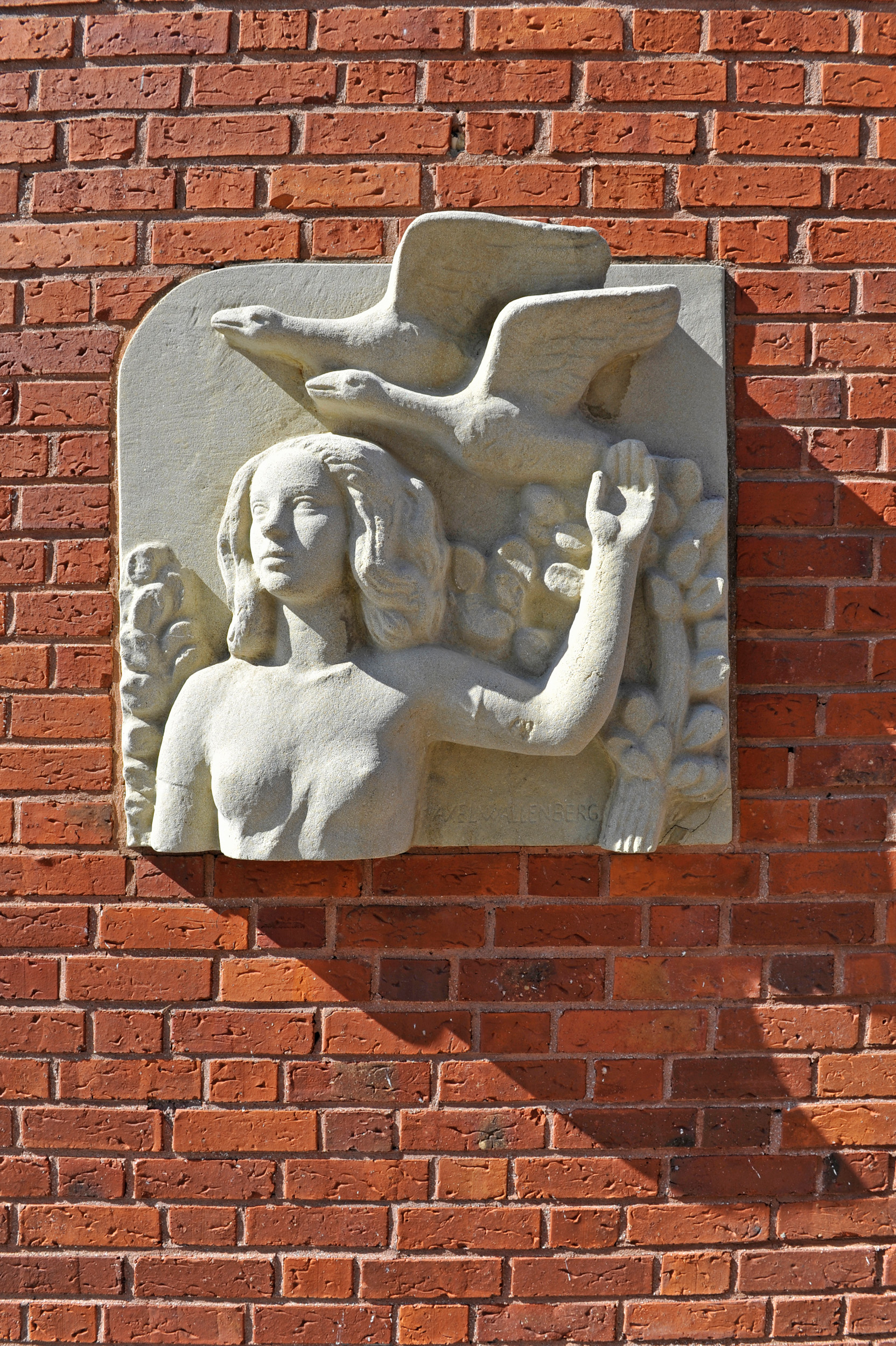 Norrhammarskolans paviljong med fasadkonst. Foto: Krister Hägglund/Skellefteå museum