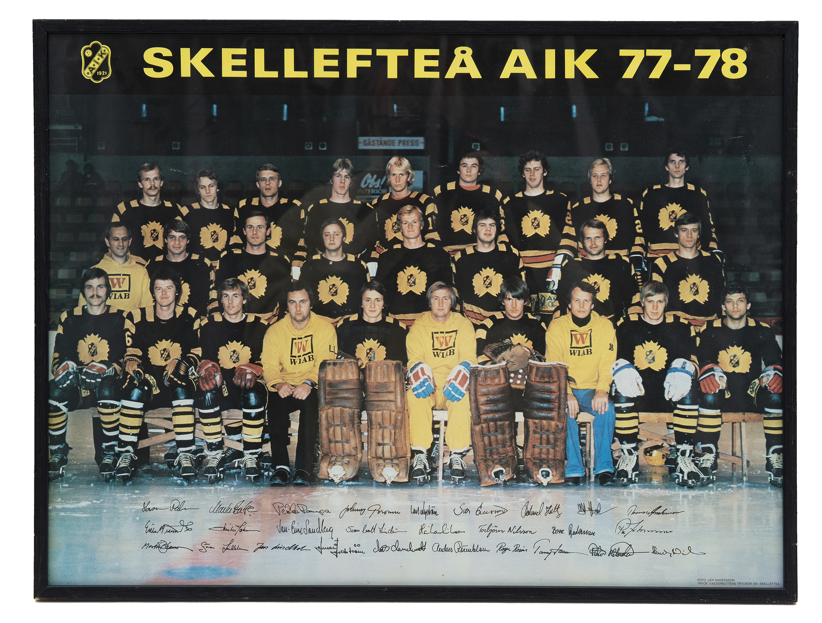 Skellefteå AIKs vinnande herrlag 1977/78. Foto: Leif Andersson. SM 27203.