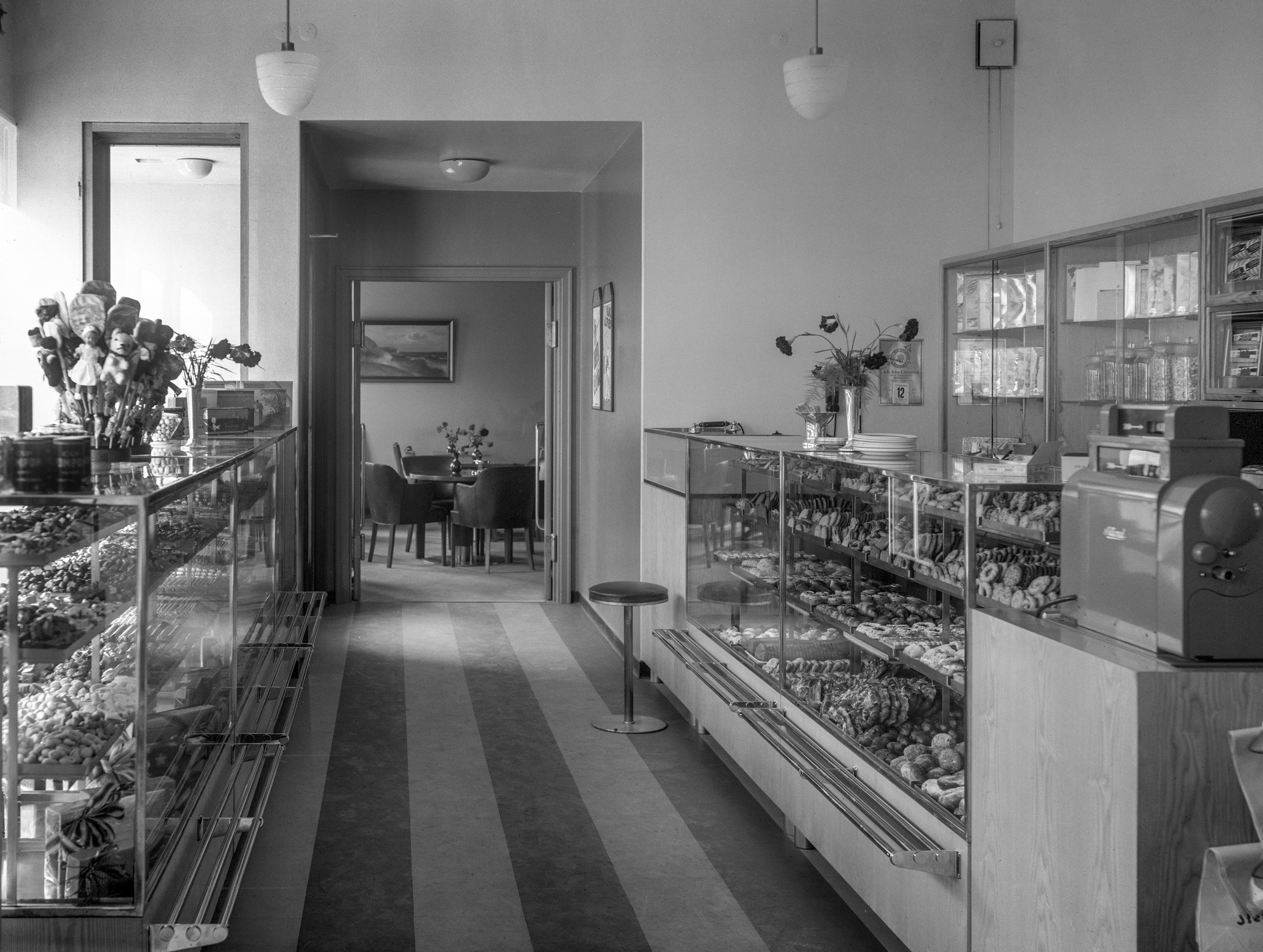 Stenbergs kafé i Skellefteå 1937. Foto: Sundborg & Lindberg